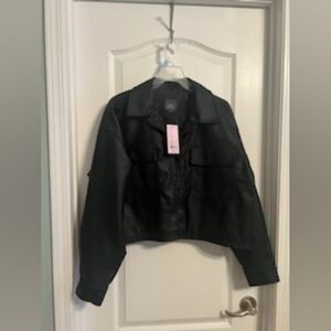 Wild Fable Faux Black Leather Jacket - fun for fall